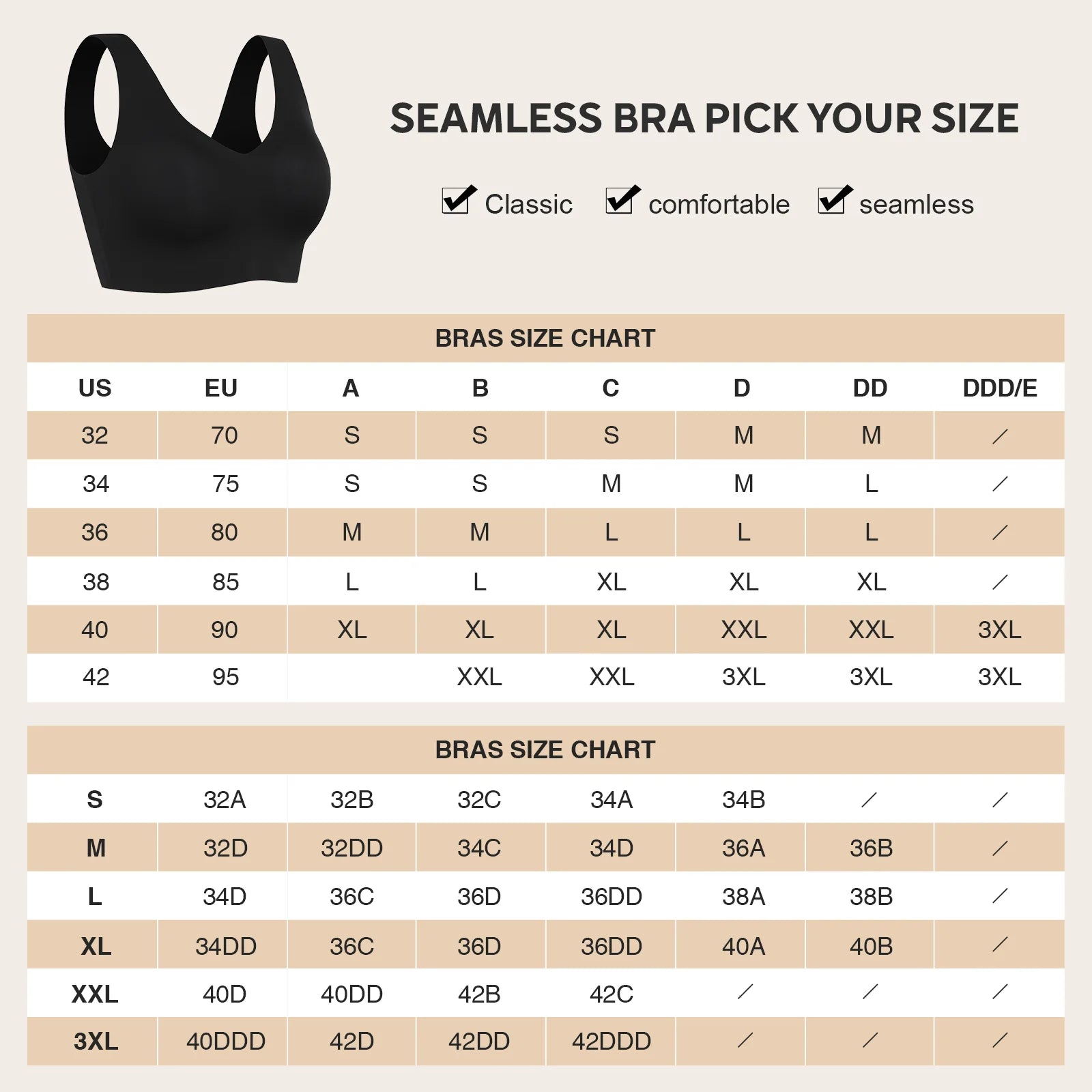 Seamless Back Fat Bra