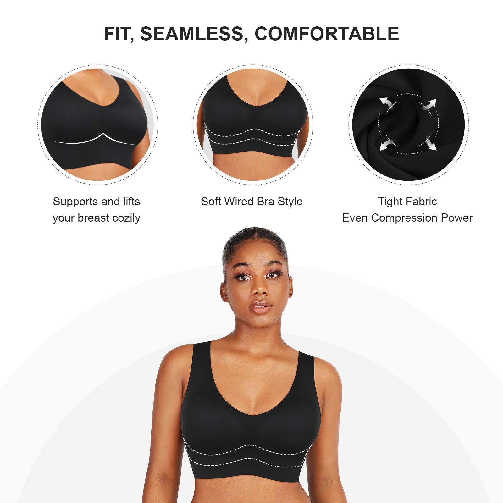 Seamless Back Fat Bra