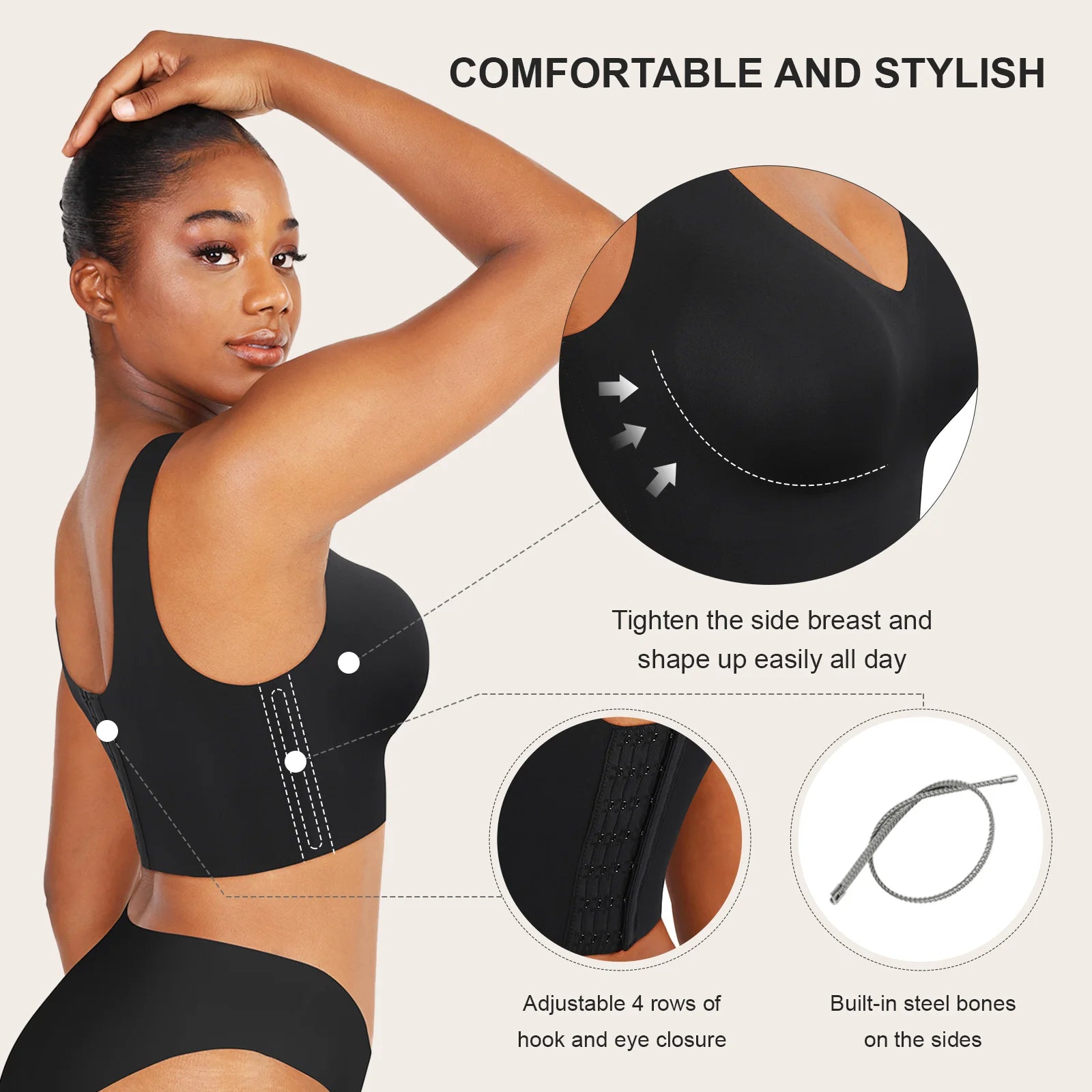 Seamless Back Fat Bra