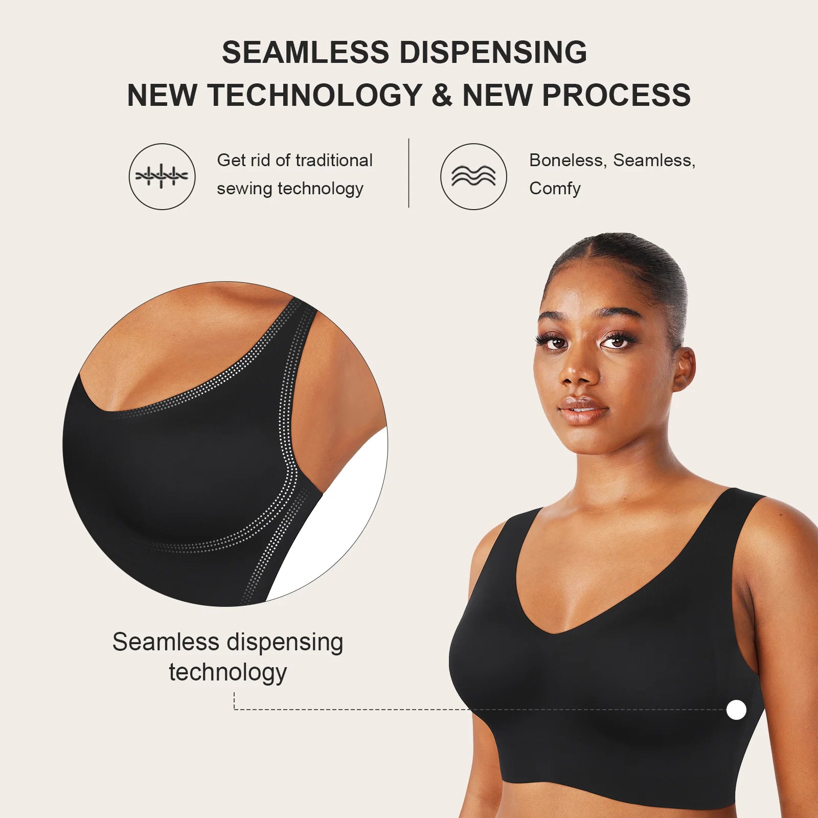 Seamless Back Fat Bra